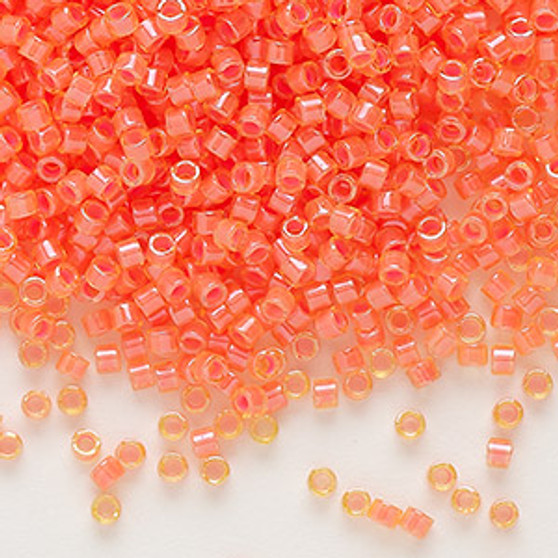 DB2047 - 11/0 - Miyuki Delica - Luminous Orange - 50gms - Cylinder Seed Beads