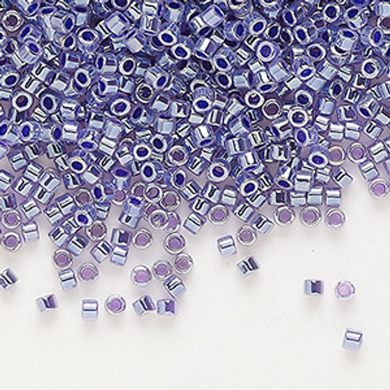 DB0250 - 11/0 - Miyuki Delica - Colour Lined Violet - 50gms - Cylinder Seed Beads