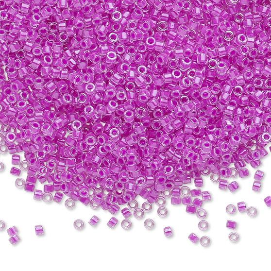 DB2038 - 11/0 - Miyuki Delica - Luminous Neon Purple - 50gms - Cylinder Seed Beads
