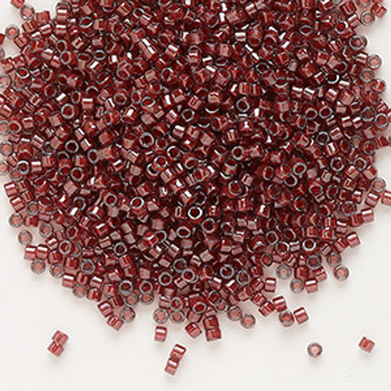 DB0280 - 11/0 - Miyuki Delica - Colour Lined Crystal Dark Plum - 50gms - Cylinder Seed Beads