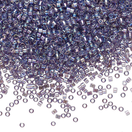 DB1245 - 11/0 - Miyuki Delica - Transparent Rainbow Light Amethyst - 50gms - Cylinder Seed Beads