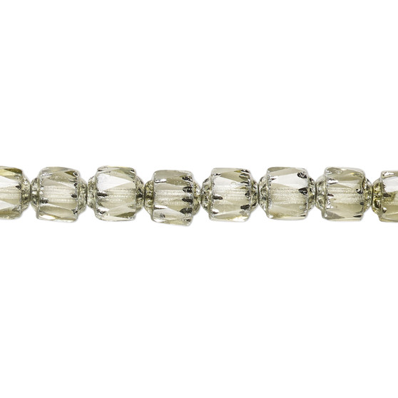 6mm - Preciosa Czech - Mint & Metallic Mint - 15.5" Strand (Approx 65 beads) - Round Cathedral Glass Beads