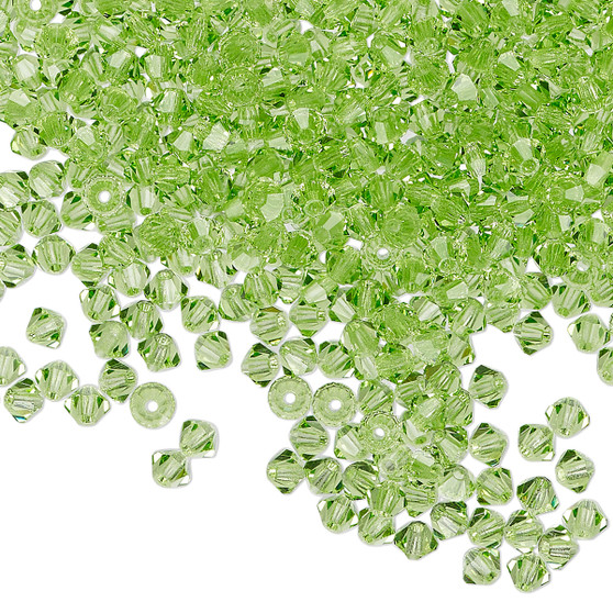 3mm - Preciosa Czech - Peridot - 144 pk - Faceted Bicone Crystal