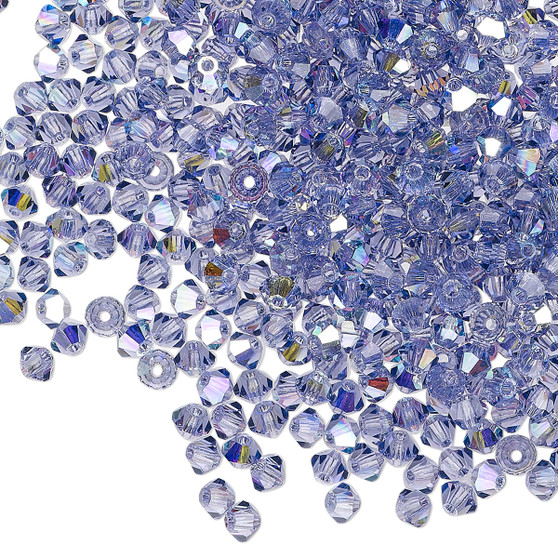 3mm - Preciosa Czech - Tanzanite AB - 144 pk - Faceted Bicone Crystal