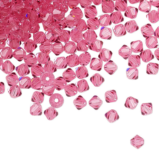 4mm - Preciosa Czech - Rose - 144pk - Faceted Bicone Crystal