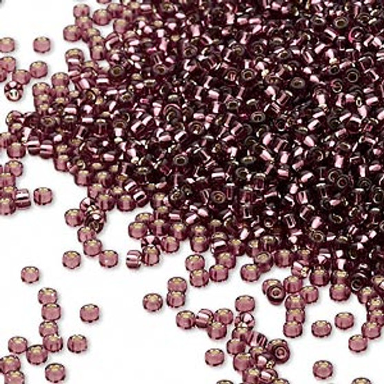 15-13 - 15/0 - Miyuki - Transparent Silver-Lined Lavender - 35gms - Glass Round Seed Beads