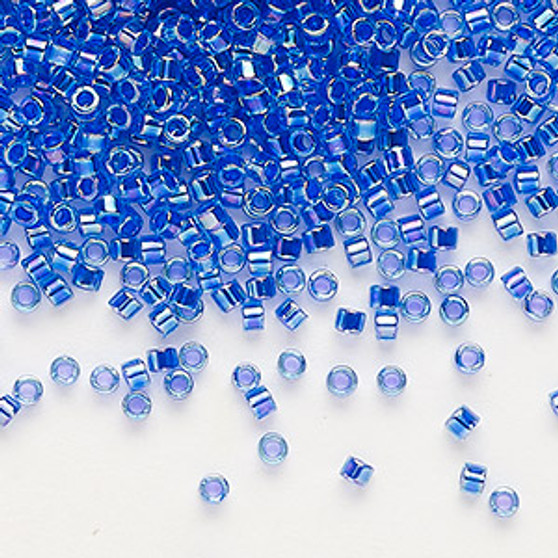 DB0063 - 11/0 - Miyuki Delica - Translucent Cobalt-lined Rainbow Sapphire - 50gms - Cylinder Seed Beads