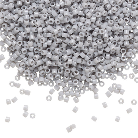 DB1139 - 11/0 - Miyuki Delica - Opaque Ghost Grey - 50gms - Cylinder Seed Beads