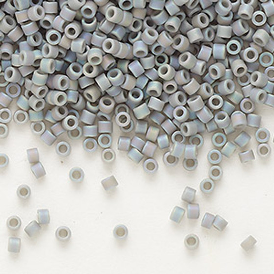 DB0882 - 11/0 - Miyuki Delica - Opaque Matte Rainbow Grey - 50gms - Cylinder Seed Beads