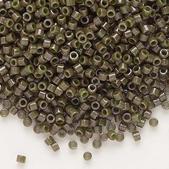 DB0657 - 11/0 - Miyuki Delica - Opaque Olive - 50gms - Cylinder Seed Beads