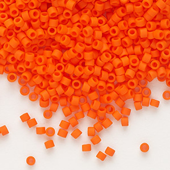 DB0752 - 11/0 - Miyuki Delica - Opaque Matte Orange - 50gms - Cylinder Seed Beads