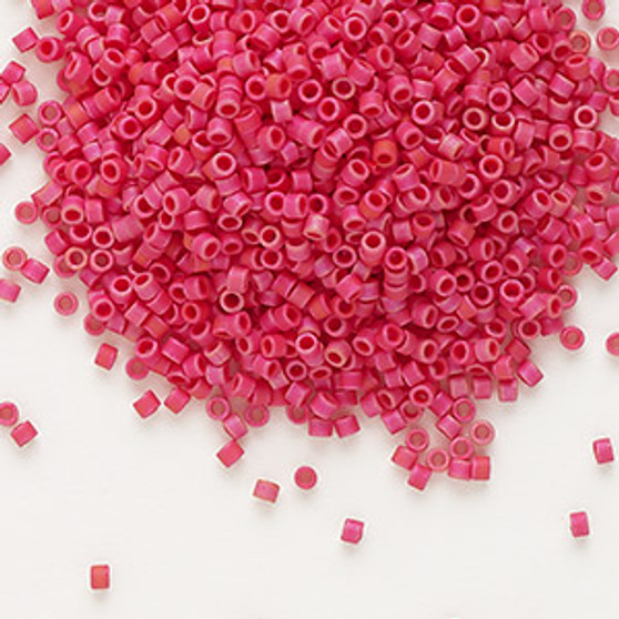 DB0362 - 11/0 - Miyuki Delica - Opaque Matte Luster Cranberry - 50gms - Cylinder Seed Beads
