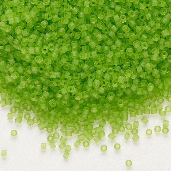 DB1266 - 11/0 - Miyuki Delica - Translucent Matte Lime - 7.5gms - Cylinder Seed Beads