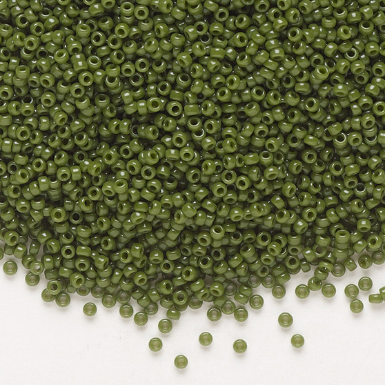 15-501 - 15/0 - Miyuki - Opaque Avocado - 8.2gms Vial Glass Round Seed Beads