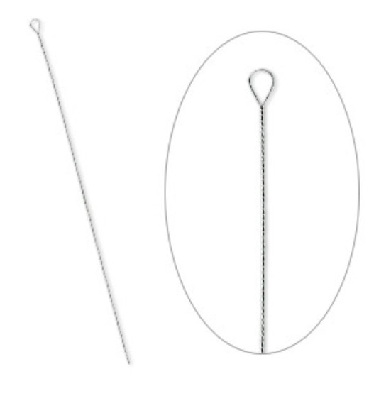 Needle, stainless steel, #10 light-medium, 2-1/2 to 3-inch twisted wire. Sold per pkg of 100.