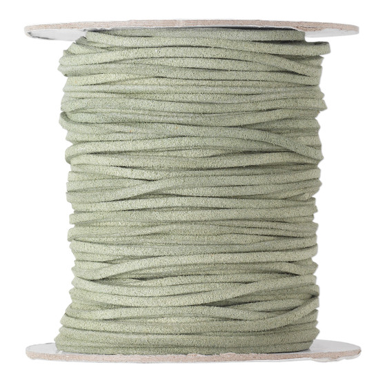 Cord, faux suede lace, olive-brown. Sold per 100-yard spool.