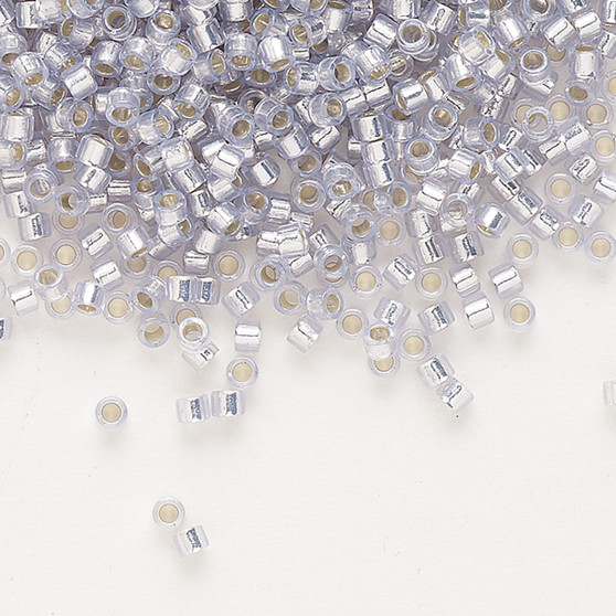 DB1435 - 11/0 - Miyuki Delica - Transparent Silver Lined Crystal Glazed Violet - 7.5gms - Cylinder Seed Beads