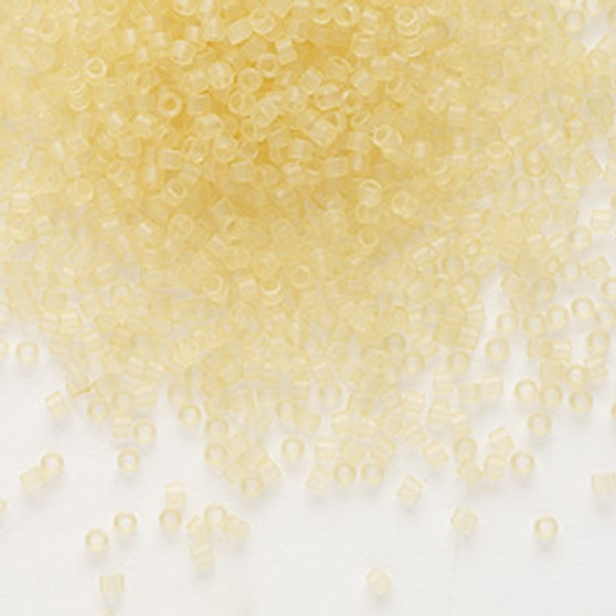 DB0382 - 11/0 - Miyuki Delica - Transparent Matte Crystal Glazed Luster Lemon - 7.5gms - Cylinder Seed Beads