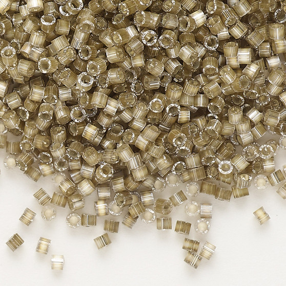 DB0671 - 11/0 - Miyuki Delica - transparent silver-lined silk brown - 50gms - Cylinder Seed Beads