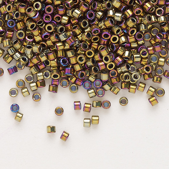 DB0029 - 11/0 - Miyuki Delica - Metallic Purple Gold Iris - 50gms - Cylinder Seed Beads