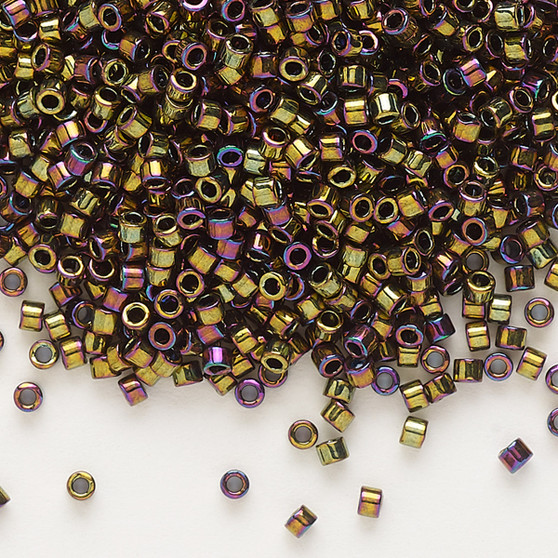 DB0023 - 11/0 - Miyuki Delica - opaque metallic rainbow bronze - 50gms - Cylinder Seed Beads