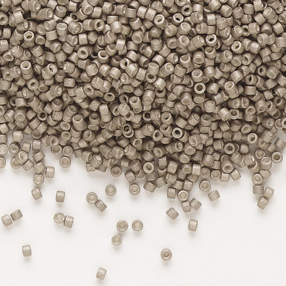 DB1169 - 11/0 - Miyuki Delica - Opaque Matte Galvanized Pewter - 50gms - Cylinder Seed Beads