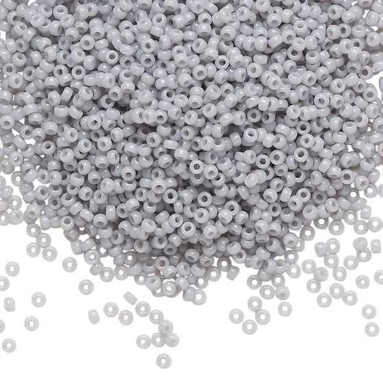 15-498 - 15/0 - Miyuki - Opaque Ghost Grey - 8.2gms Vial Glass Round Seed Beads