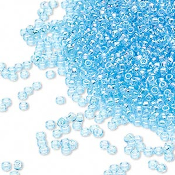 15-260 - 15/0 - Miyuki - Transparent Rainbow Ice Blue - 8.2gms Vial Glass Round Seed Beads