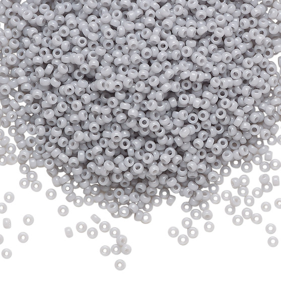 15-498 - 15/0 - Miyuki - Opaque Ghost Grey - 35gms Glass Round Seed Beads