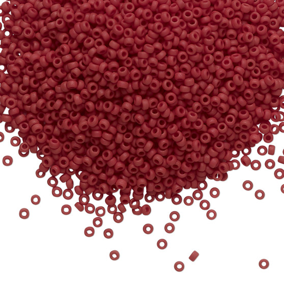 15-419F - 15/0 - Miyuki - Opaque Matte Currant - 8.2gms Vial Glass Round Seed Beads