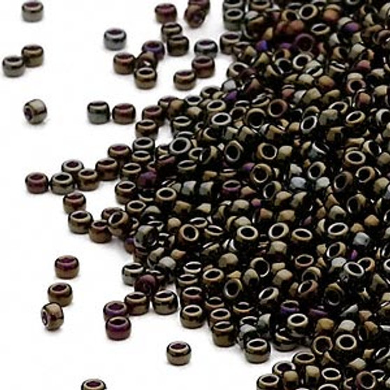 15-458 - 15/0 - Miyuki - Opaque Metallic Copper Brown - 35gms Glass Round Seed Beads