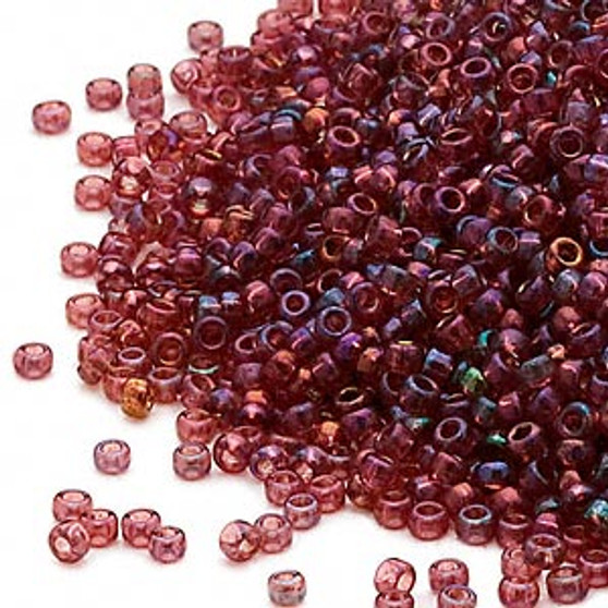15-302 - 15/0 - Miyuki - Translucent Gold Luster Amethyst Purple - 35gms Glass Round Seed Beads