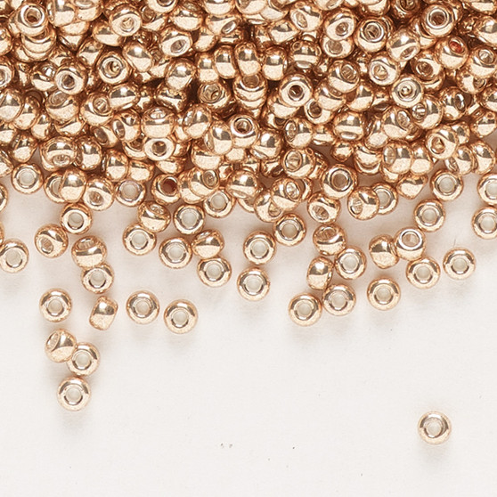 11-1072L - 11/0 - Miyuki - Opaque Galvanized Champagne - 250gms - Glass Round Seed Beads