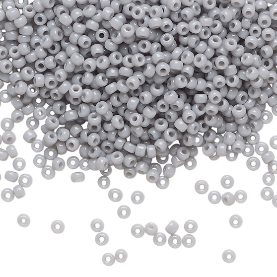 11-498 - 11/0 - Miyuki - Opaque Ghost Grey - 250gms - Glass Round Seed Bead