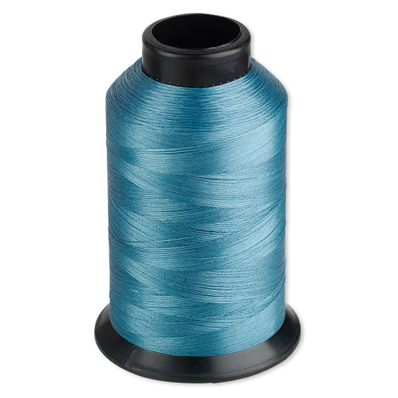 Thread, Nymo®, nylon. 1 x Spool Size B - 3oz (2,505 yards) Turquoise Blue