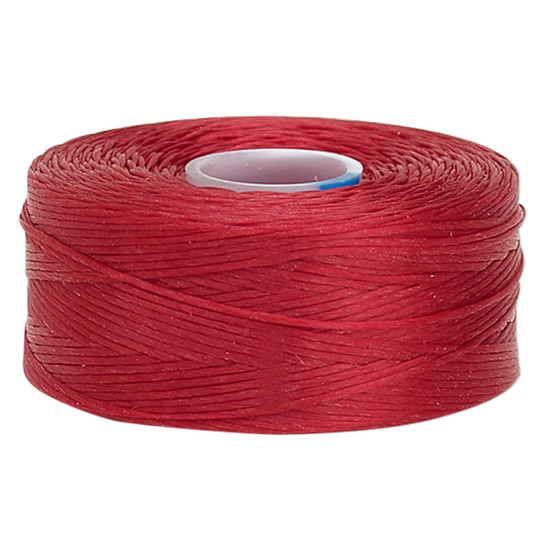 Thread, C-Lon®, nylon. 2 x Bobbin Size AA - 75yds Red