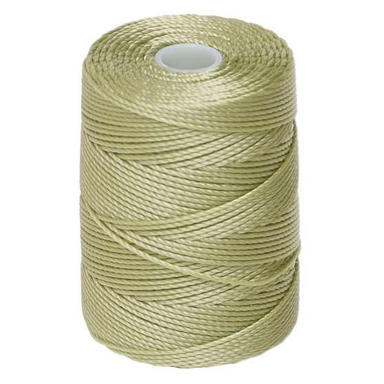 Thread, C-Lon®, nylon. 1 x Spool Size 0.5mm - 92yds (3-ply twisted) Peridot