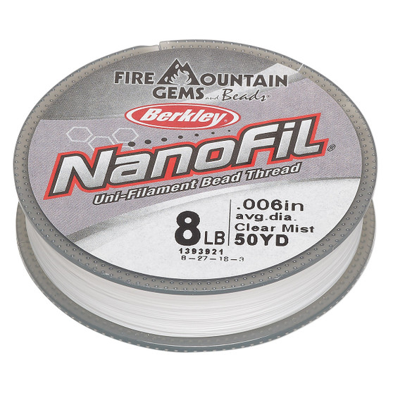 Thread, Berkley® NanoFil®, Dyneema®, 50-yards Clear Mist 10lb (0.007") nanofilaments