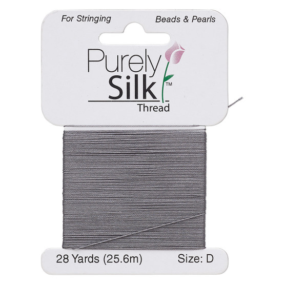 Thread, Purely Silk™, Dark Grey. 1 x Card Size D - 28yds