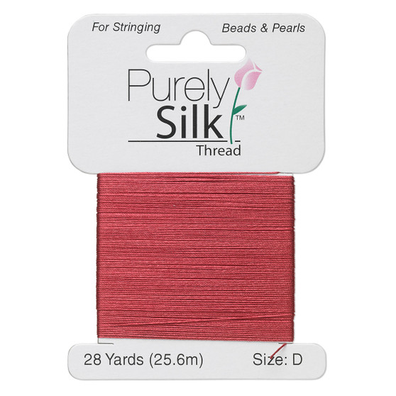 Thread, Purely Silk™, Maroon. 1 x Card Size D - 28yds