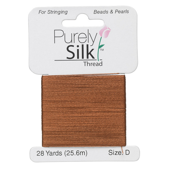 Thread, Purely Silk™, Brown. 1 x Card Size D - 28yds