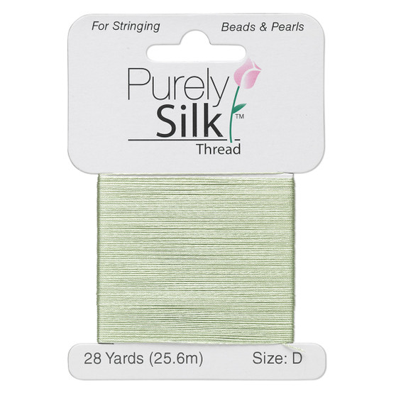 Thread, Purely Silk™, Medium Green. 1 x Card Size D - 28yds