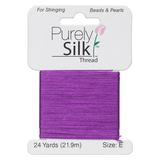 Thread, Purely Silk™, Plum. 1 x Card Size E - 24yds