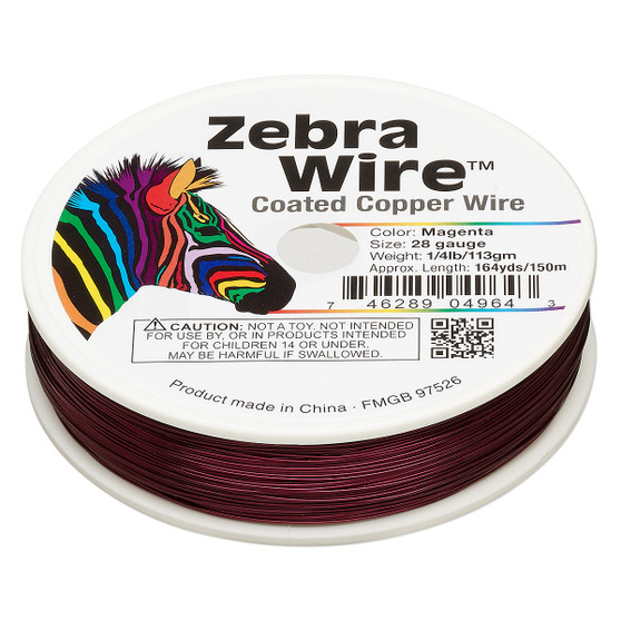 1 x reel of Zebra Wire round - 28 guage (164 yards, 150 metres) Magenta