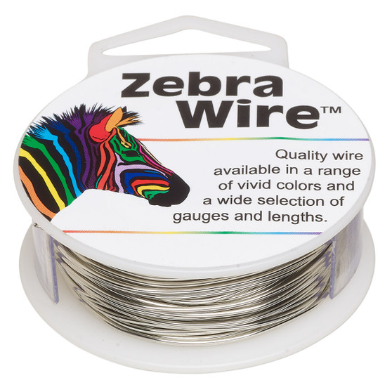 1 x reel of Zebra Wire round - 18 guage (10 yards, 9 metres) Silver