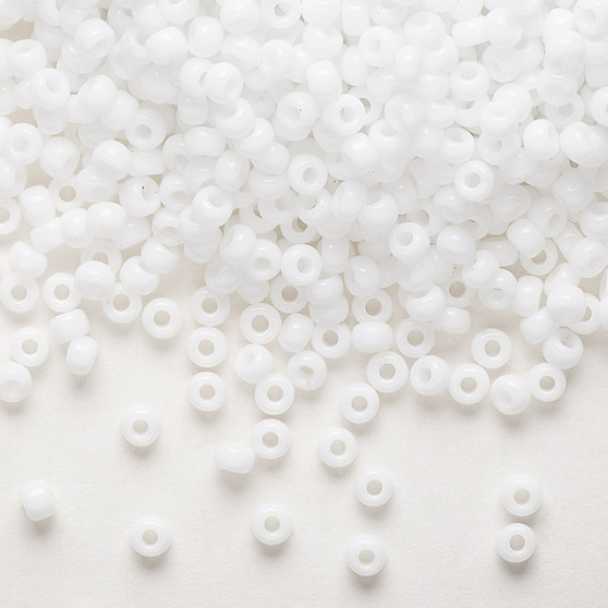 8-402 - 8/0 - Miyuki - Opaque White - 50gms - Glass Round Seed Bead