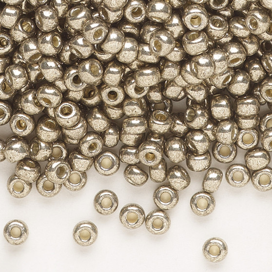 8-4222 - 8/0 - Miyuki - Duracoat® Opaque Galvanized Pewter - 50gms - Glass Round Seed Bead