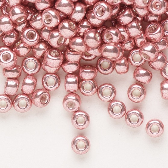 6-1067 - 6/0 - Miyuki - Opaque Galvanized Pink Blush - 25gms - Glass Round Seed Bead