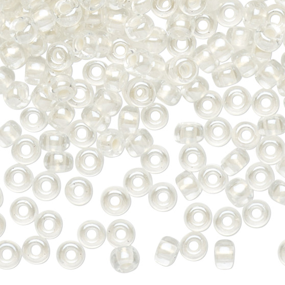 6-4601 - 6/0 - Miyuki - Translucent Pearlized Colour Lined White - 25gms - Glass Round Seed Bead
