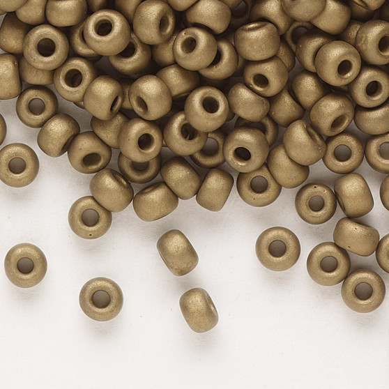 6-2006 - 6/0 - Miyuki - Opaque Matte Metallic Dark Bronze - 25gms - Glass Round Seed Bead